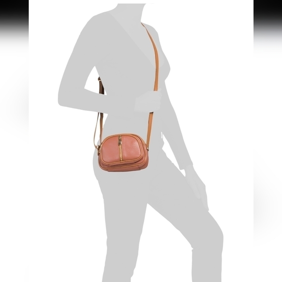 Valentina LEATHER CROSSBODY PINK PURSE ITALY NWOT - Picture 11 of 11